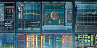 动态定价策略仪表盘与库存优化三维模型图，展示数据驱动的供应链决策