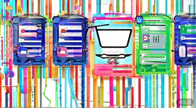 社交媒体界面与购物车图标融合，展示社交电商的无缝连接