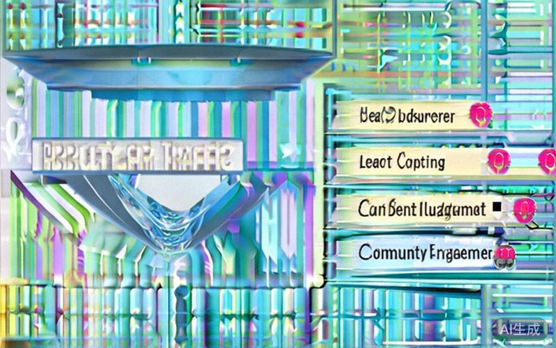 私域流量构建漏斗模型图，展示从公域引流、线索捕获、内容培育、社群互动到忠诚复购的全过程