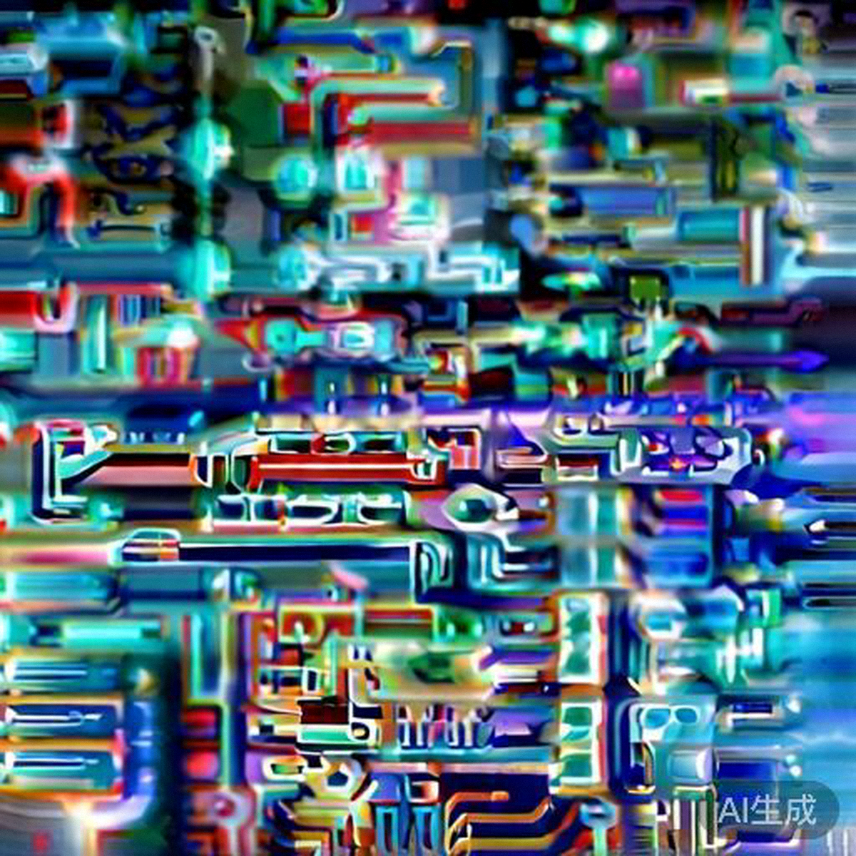 一个发光的AI芯片电路板与一个复杂的全球供应链网络图叠加在一起，网络节点间有数据流穿梭，象征着人工智能技术正在深度优化从生产到配送的每一个环节