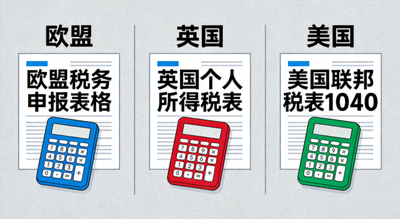 欧盟、英国、美国等不同国家的税务表格与计算器