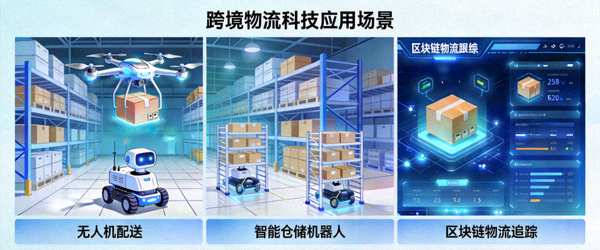 无人机配送、智能仓储机器人、区块链物流追踪等科技在跨境物流中的应用场景
