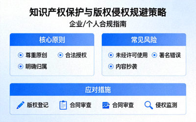 知识产权保护与版权侵权规避策略视觉图
